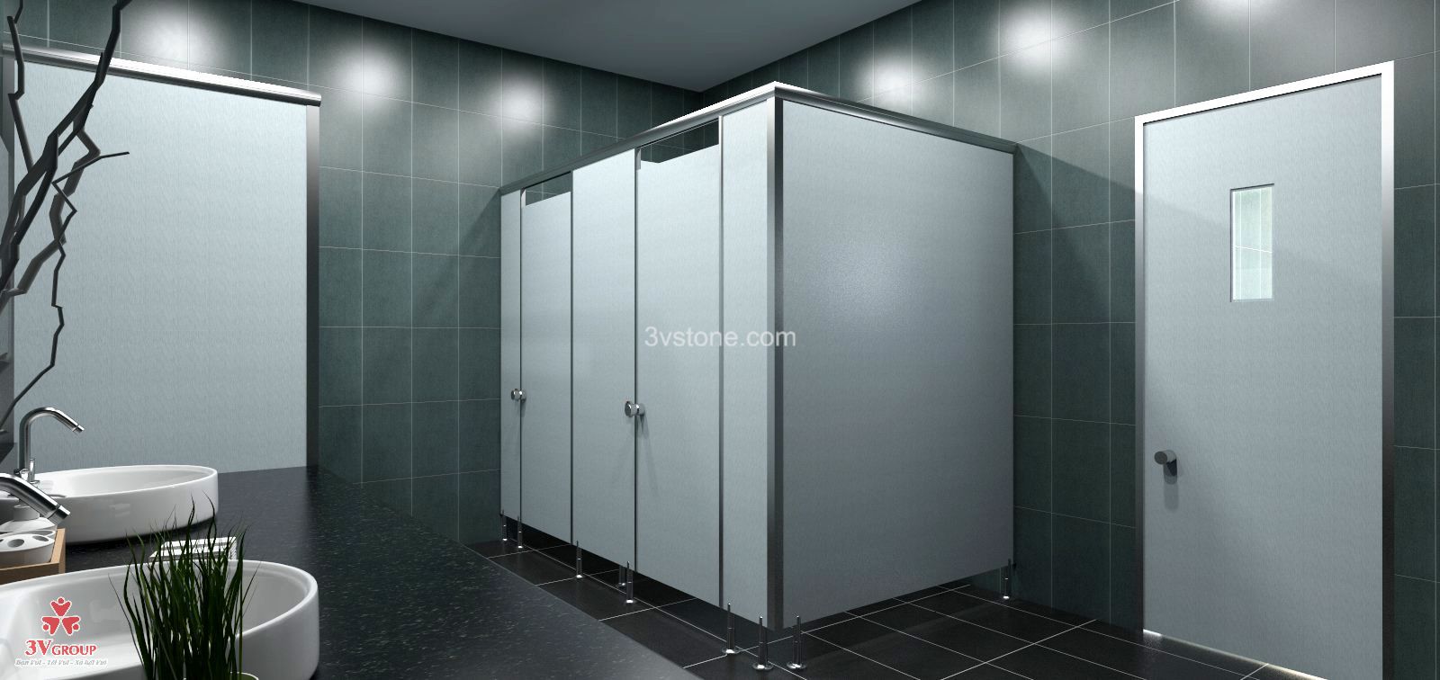 vách  ngăn  làm  phòng vệ sinh compact  hpl